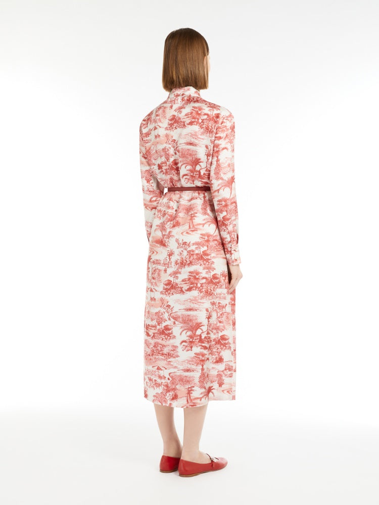 Max Mara Studio SVELTO Printed silk shirt dress