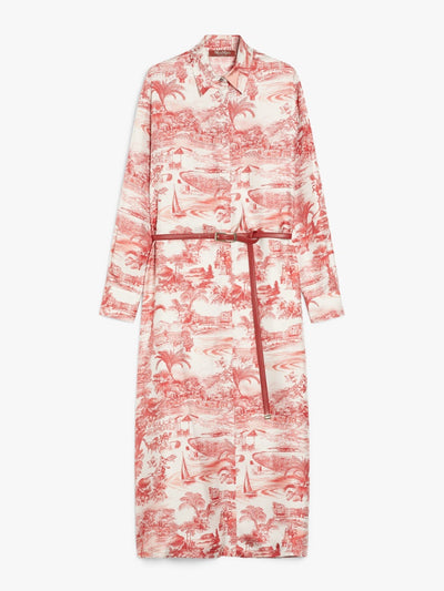 Max Mara Studio SVELTO Printed silk shirt dress