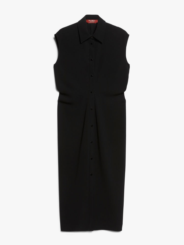 Max Mara Studio Sughero Black Cady midi dress