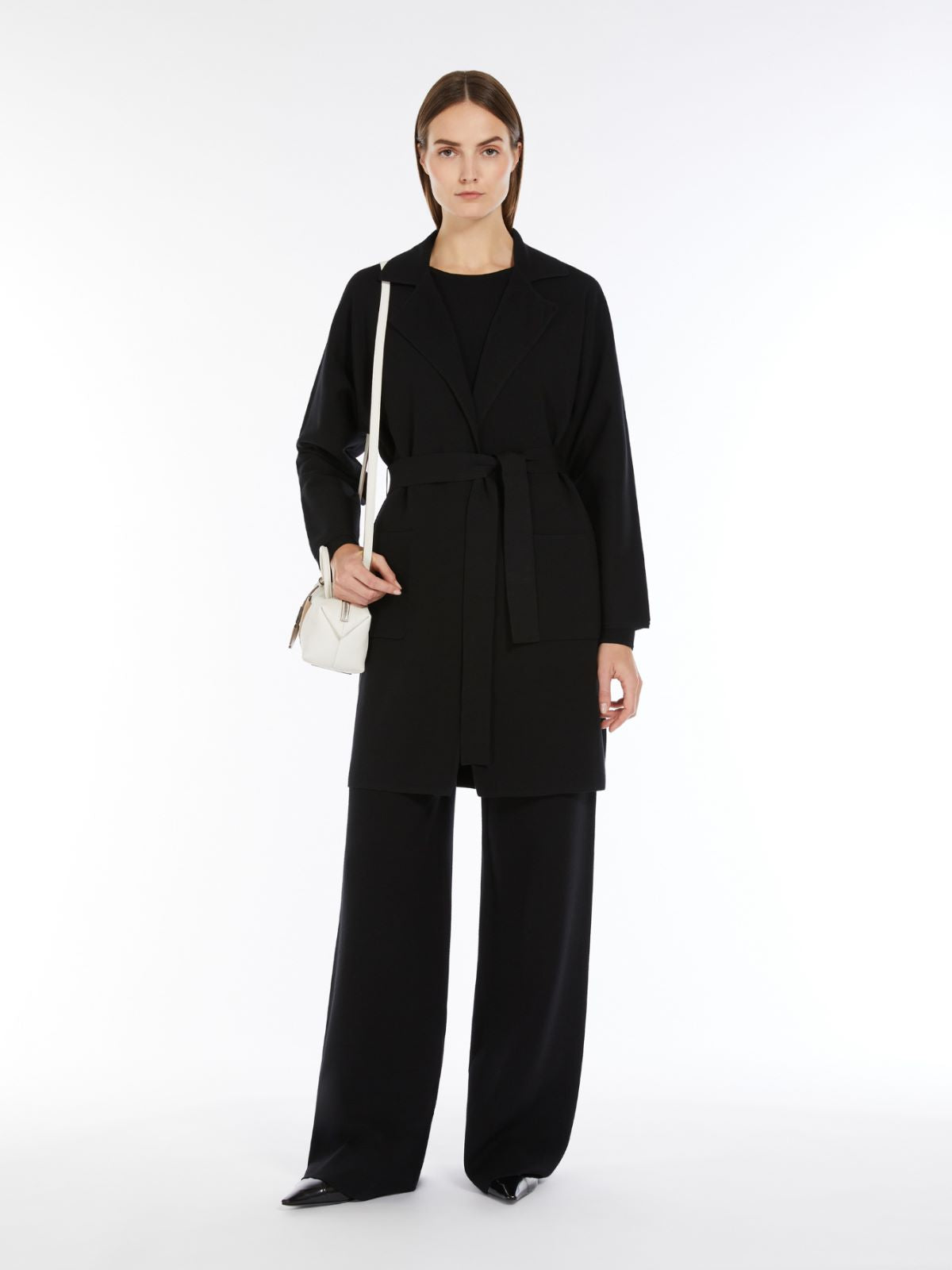 Max Mara Studio ROBIN Black Long viscose trousers