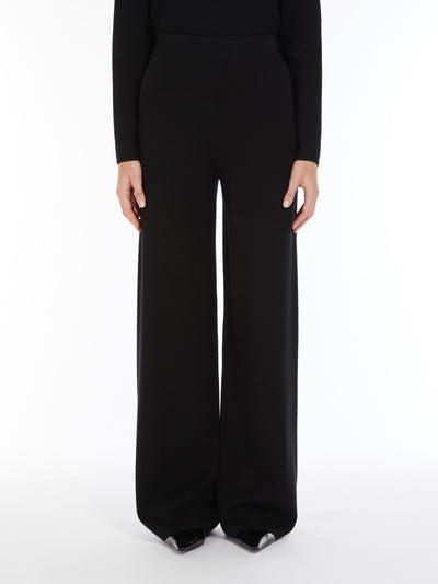 Max Mara Studio ROBIN Black Long viscose trousers