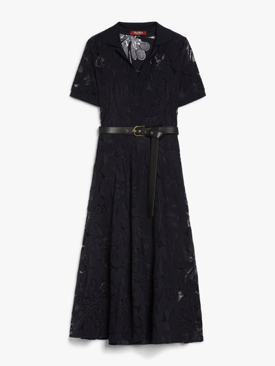 Max Mara LAMBRO Navy Studio Lace polo shirt dress