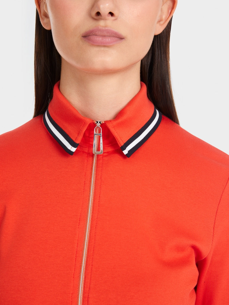 Marc Cain Tomato Light jacket in cotton rib