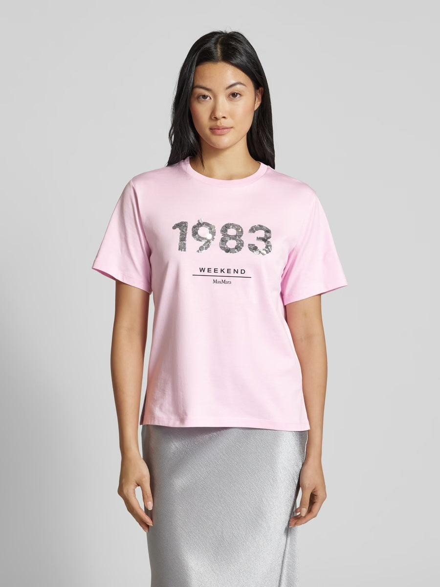 Max Mara Weekend CABINA Pink Jersey print T-shirt