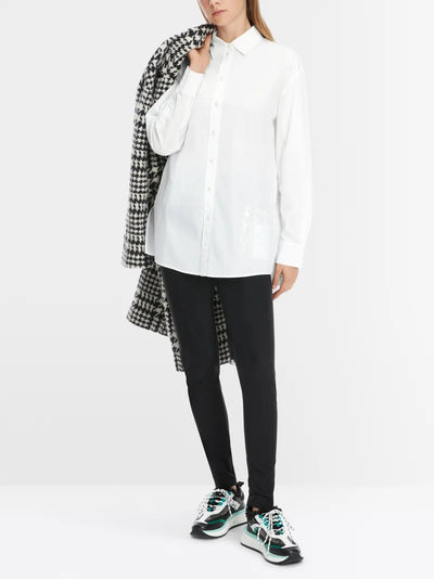 Marc Cain White  Rethink Together Printed Shirt Blouse