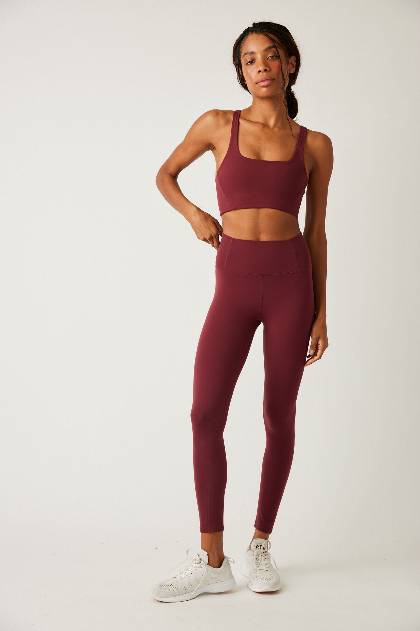 Free people clearance red leggings