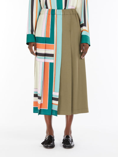 Max Mara Weekend LALLO Printed twill and gabardine skirt