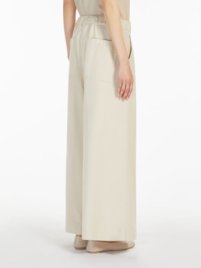 Max Mara Weekend DISCO Cream Cotton drill trousers