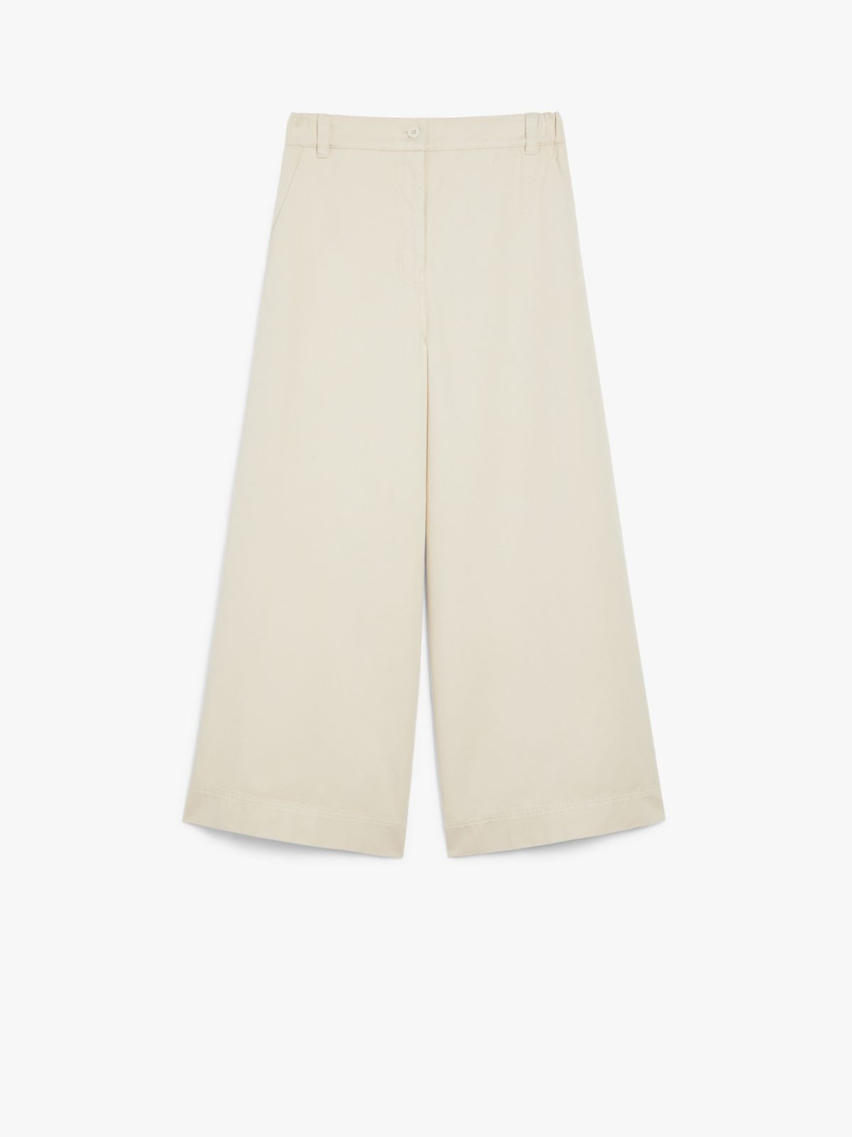 Max Mara Weekend DISCO Cream Cotton drill trousers