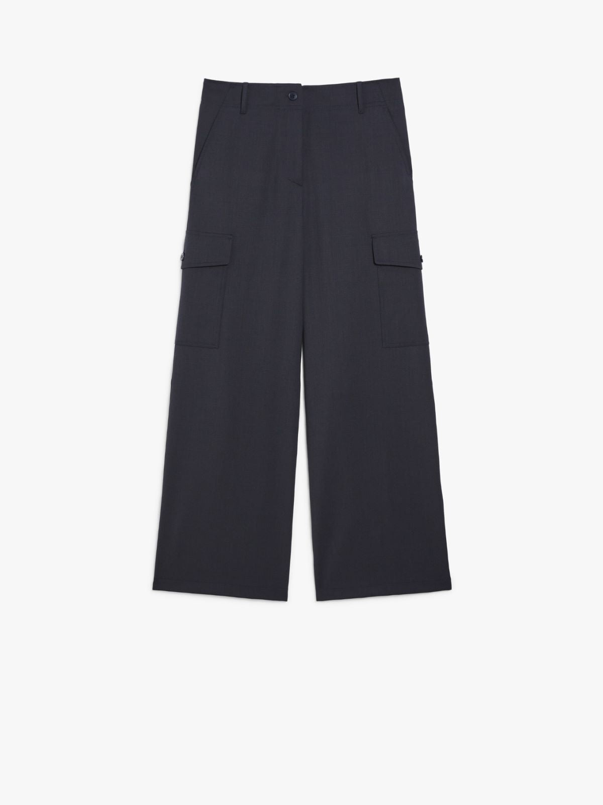 Max Mara Weekend HIDALGO Navy Wool-blend cargo trousers