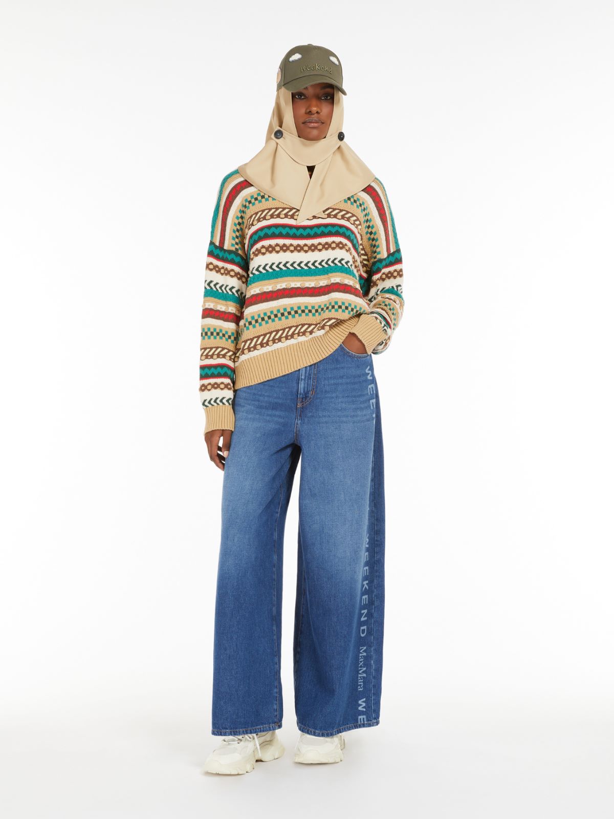 Max Mara Weekend LISOTTE Wide denim jeans with logo