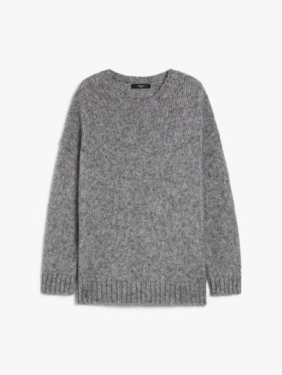 Max Mara Weekend ANTONY Grey Mohair and lurex yarn jumper