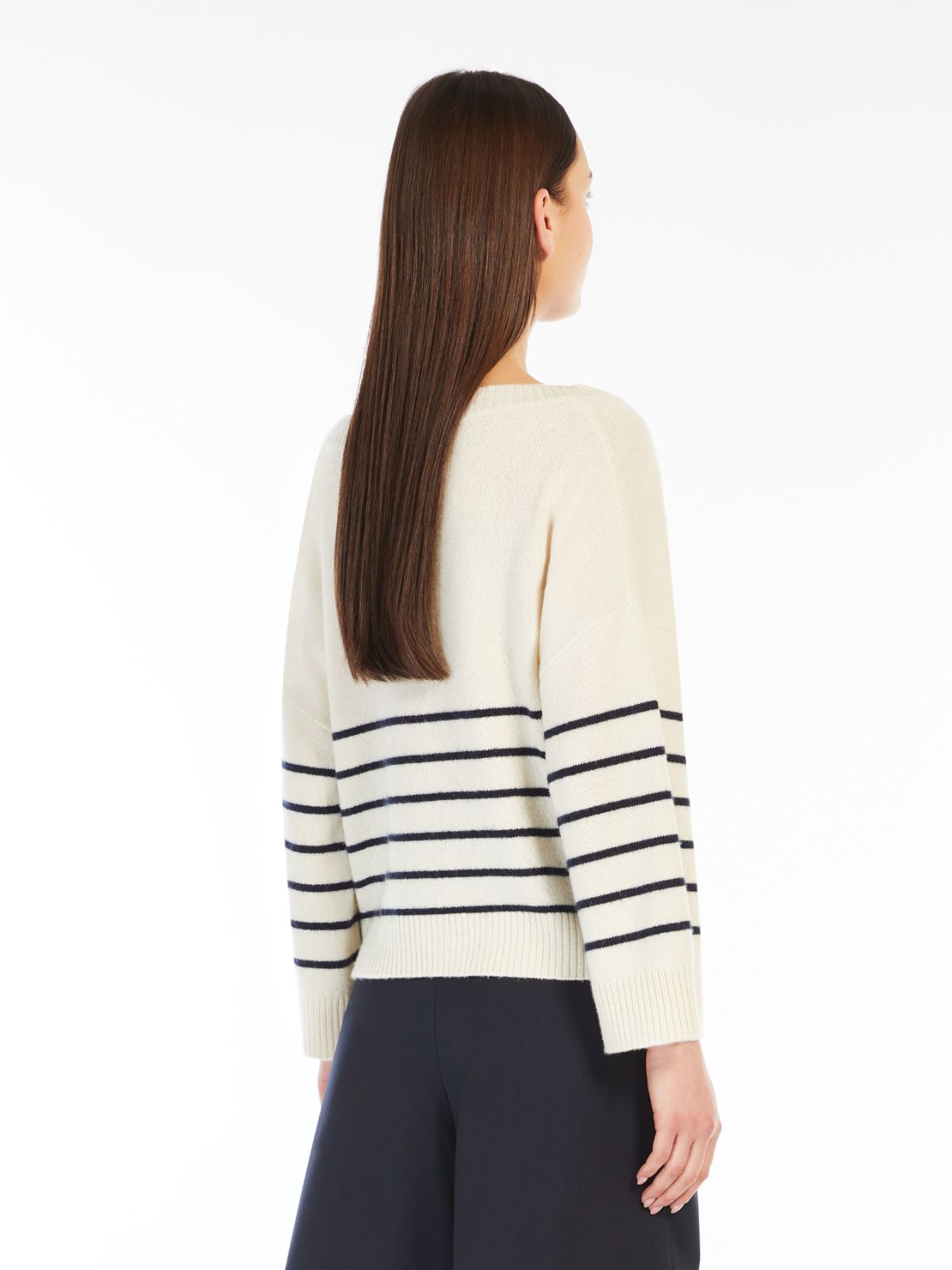 Max Mara Weekend Leva Striped Oversized cashmere sweater