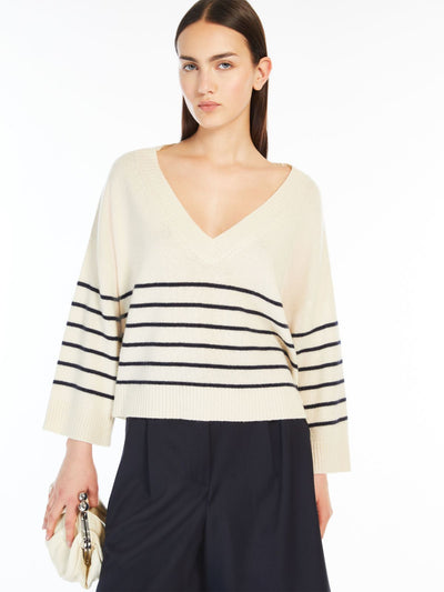 Max Mara Weekend Leva Striped Oversized cashmere sweater