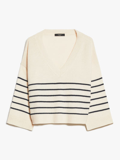 Max Mara Weekend Leva Striped Oversized cashmere sweater