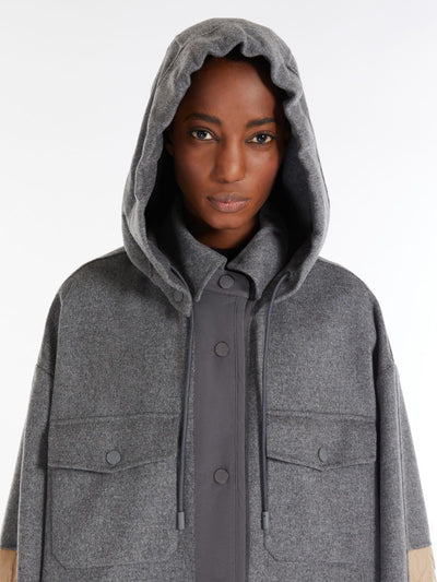 Max Mara Weekend OSSOLA Grey Double-sided wool and nylon jacket