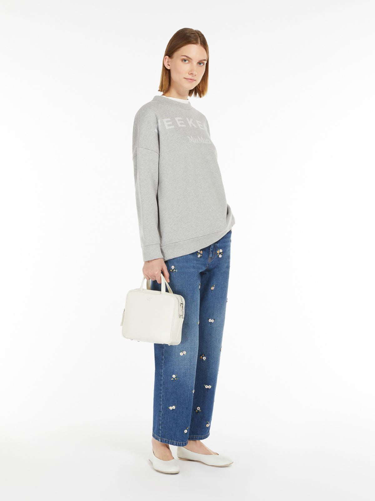 Max Mara Weekend LALLA Grey Organic cotton sweatshirt