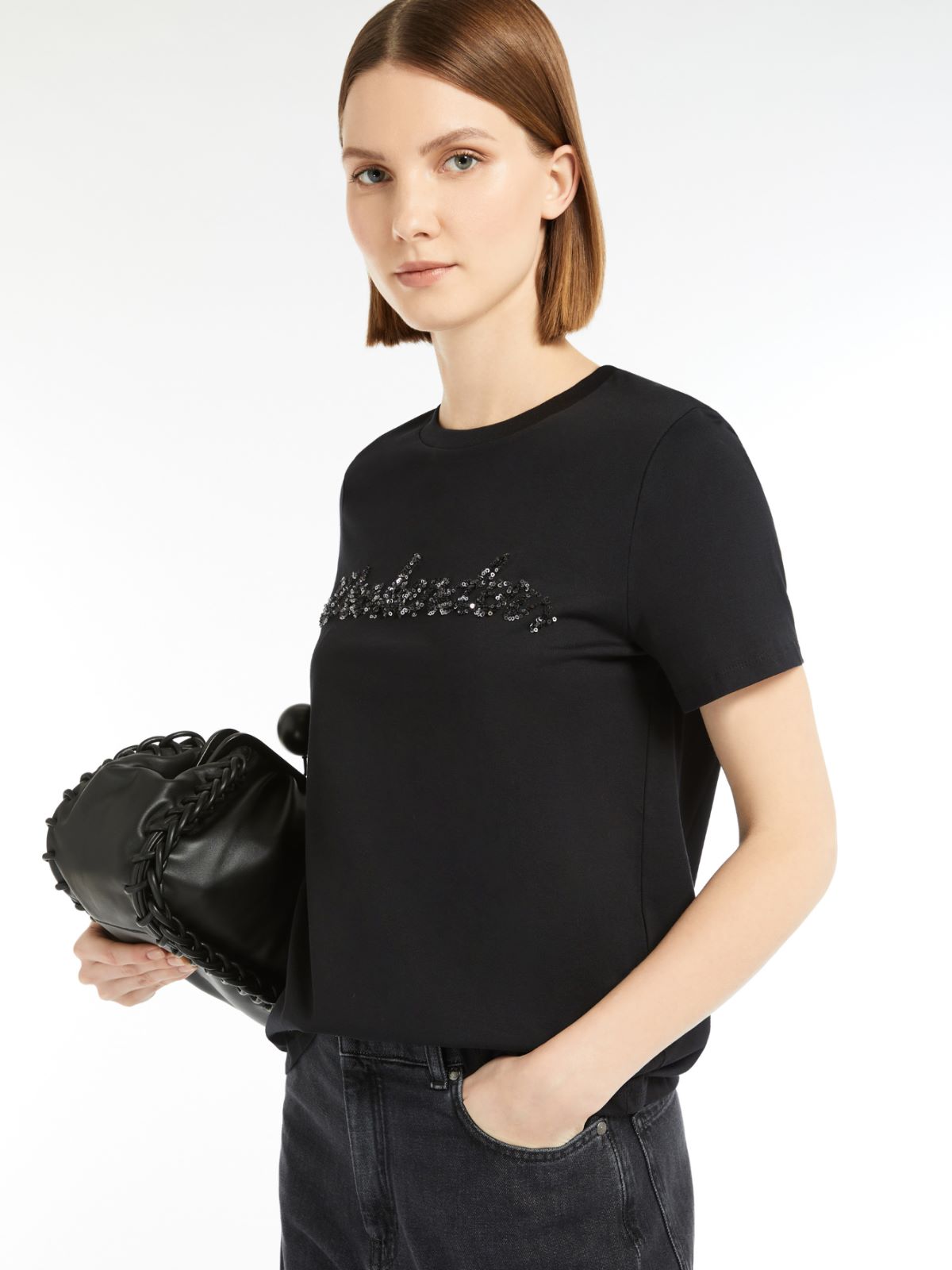 Max Mara Weekend VELLO Black Cotton jersey T-shirt