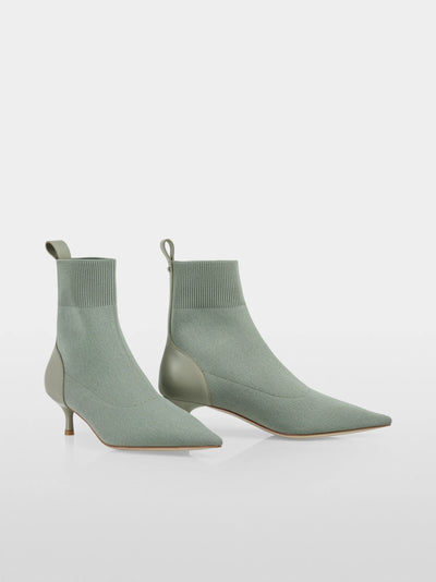 Marc Cain Frozen Sage Stiletto bootie in plain knit