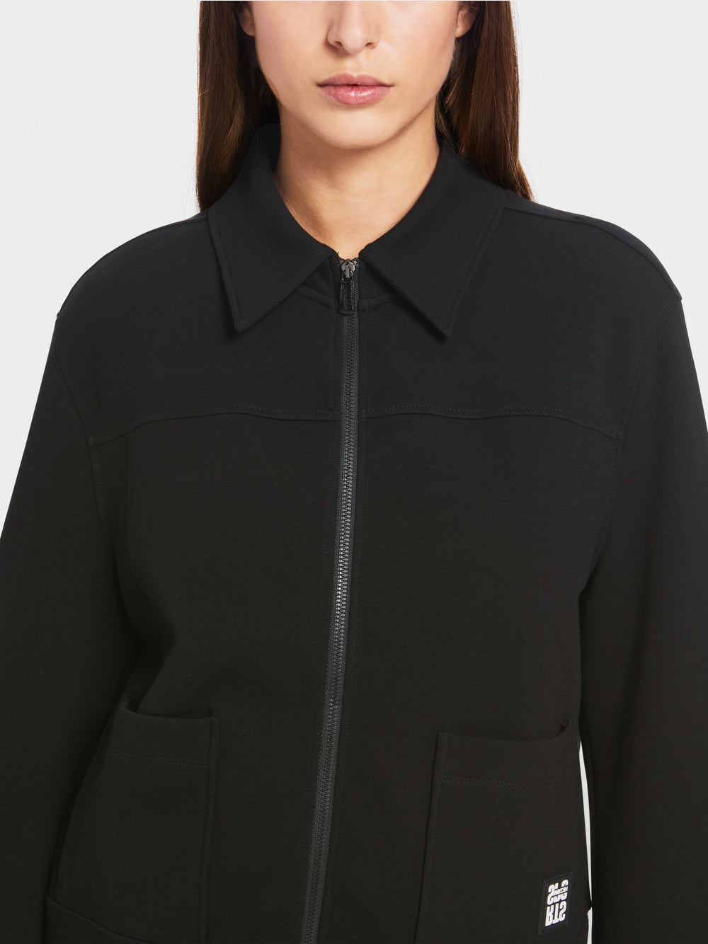 Marc Cain Black Blouson Jacket in stretch jersey