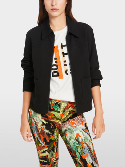 Marc Cain Black Blouson Jacket in stretch jersey