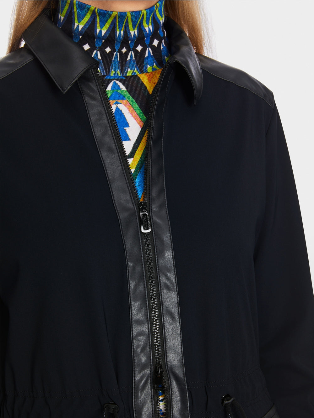 Marc Cain Midnight Blue Sporty jacket in a mix of materials