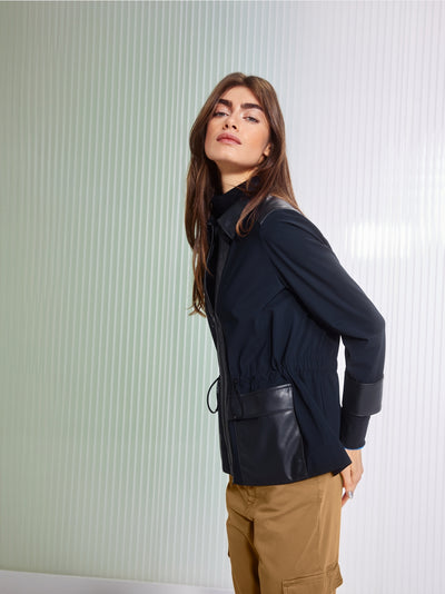 Marc Cain Midnight Blue Sporty jacket in a mix of materials