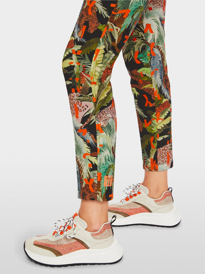 Marc Cain Printed SOFIA trousers in scuba jersey