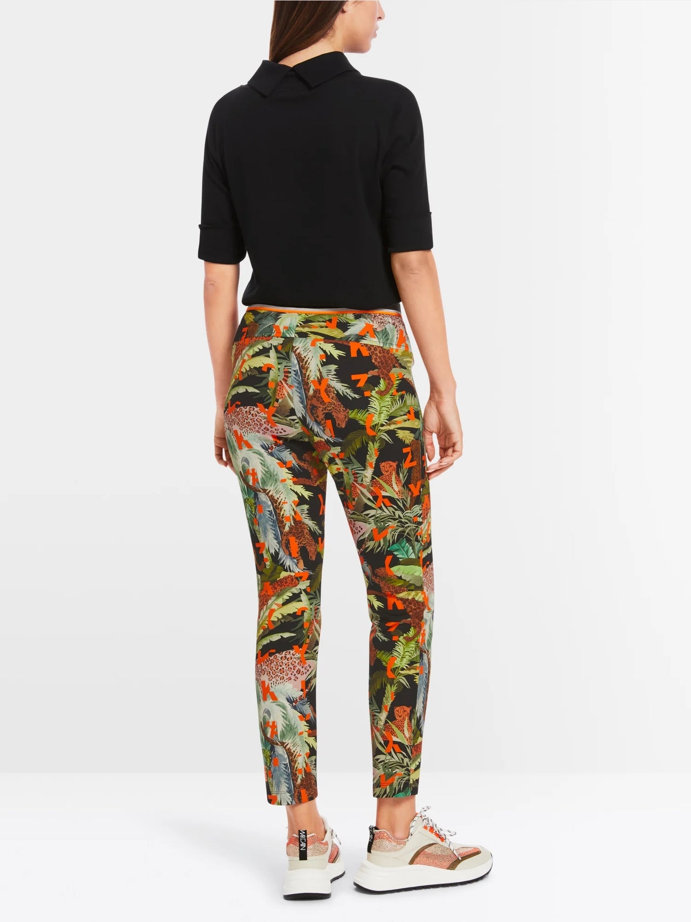 Marc Cain Printed SOFIA trousers in scuba jersey