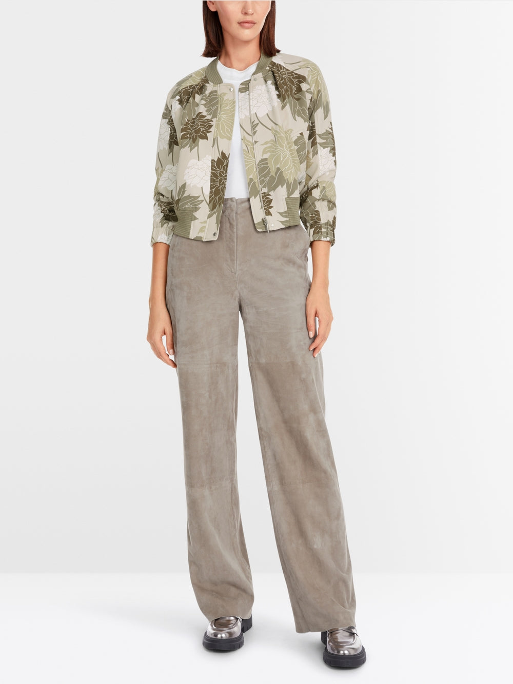 Marc Cain Sage Jacket with floral pattern