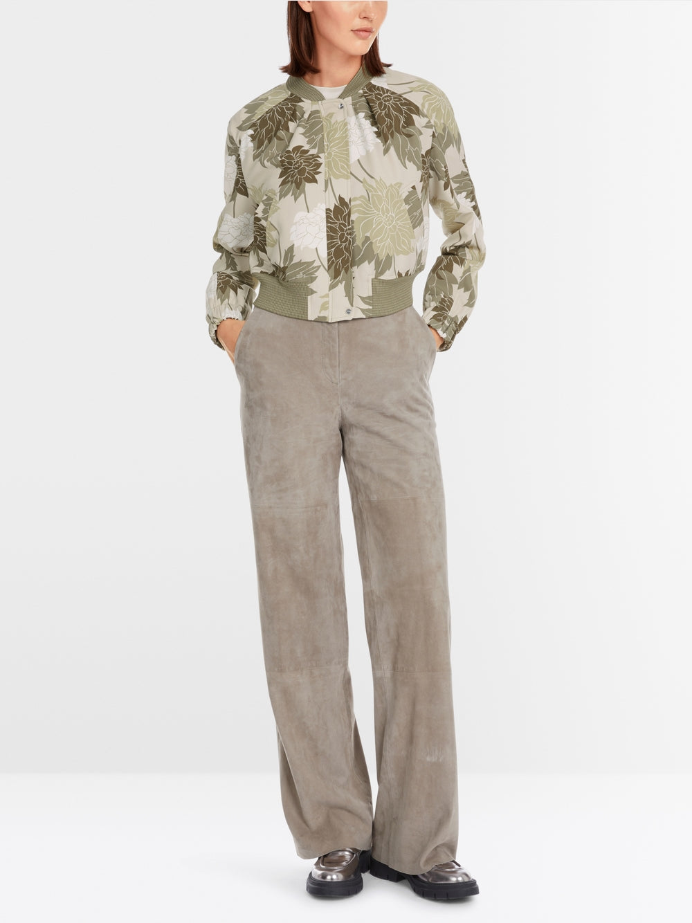 Marc Cain Sage Jacket with floral pattern