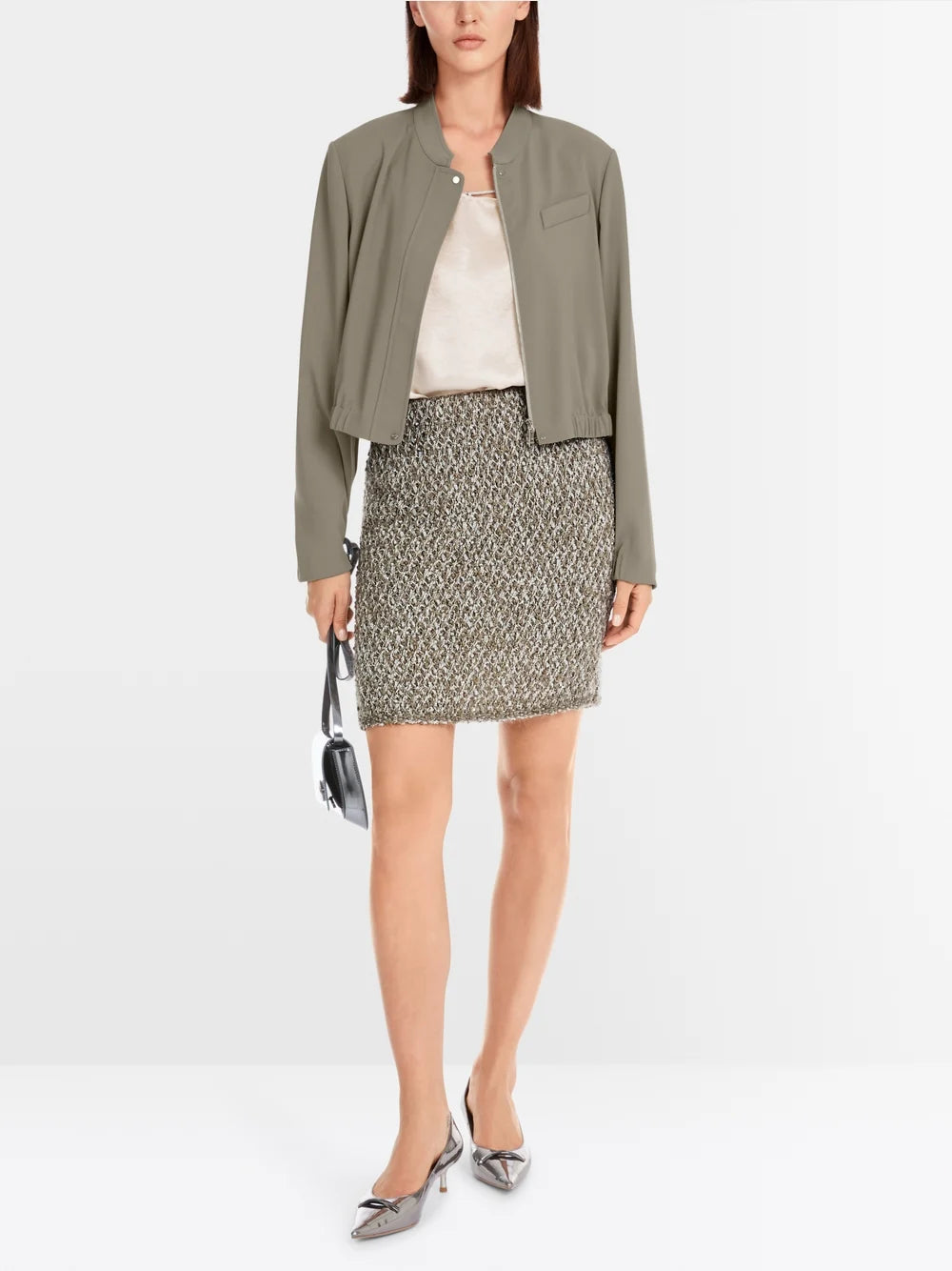 Marc Cain Sage Soft flowing blouson jacket