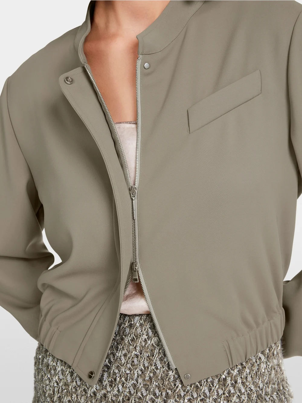 Marc Cain Sage Soft flowing blouson jacket