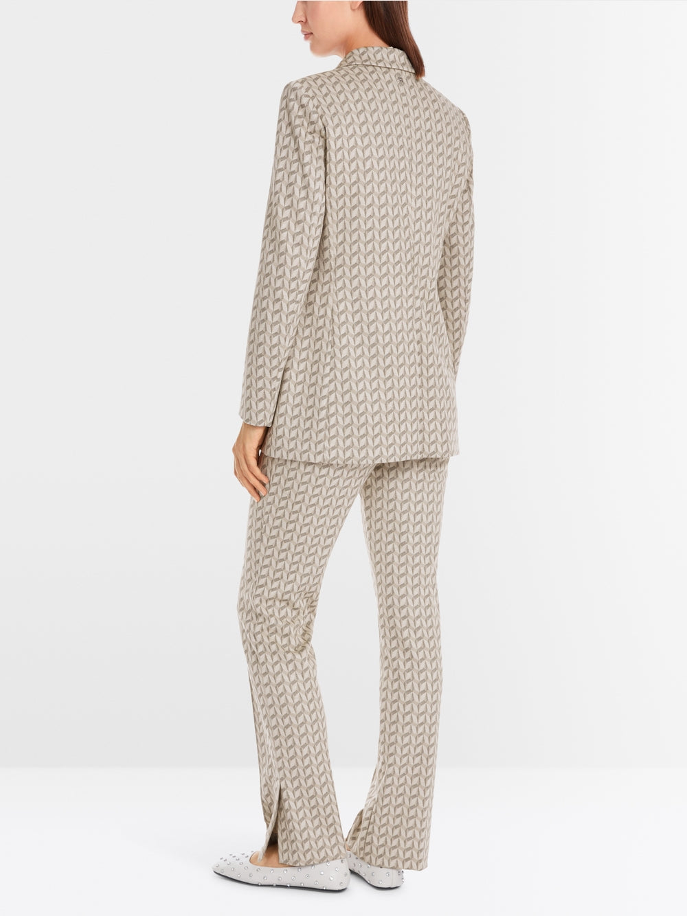 Marc Cain Pearl Blazer in graphic jersey jacquard