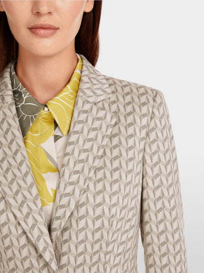 Marc Cain Pearl Blazer in graphic jersey jacquard