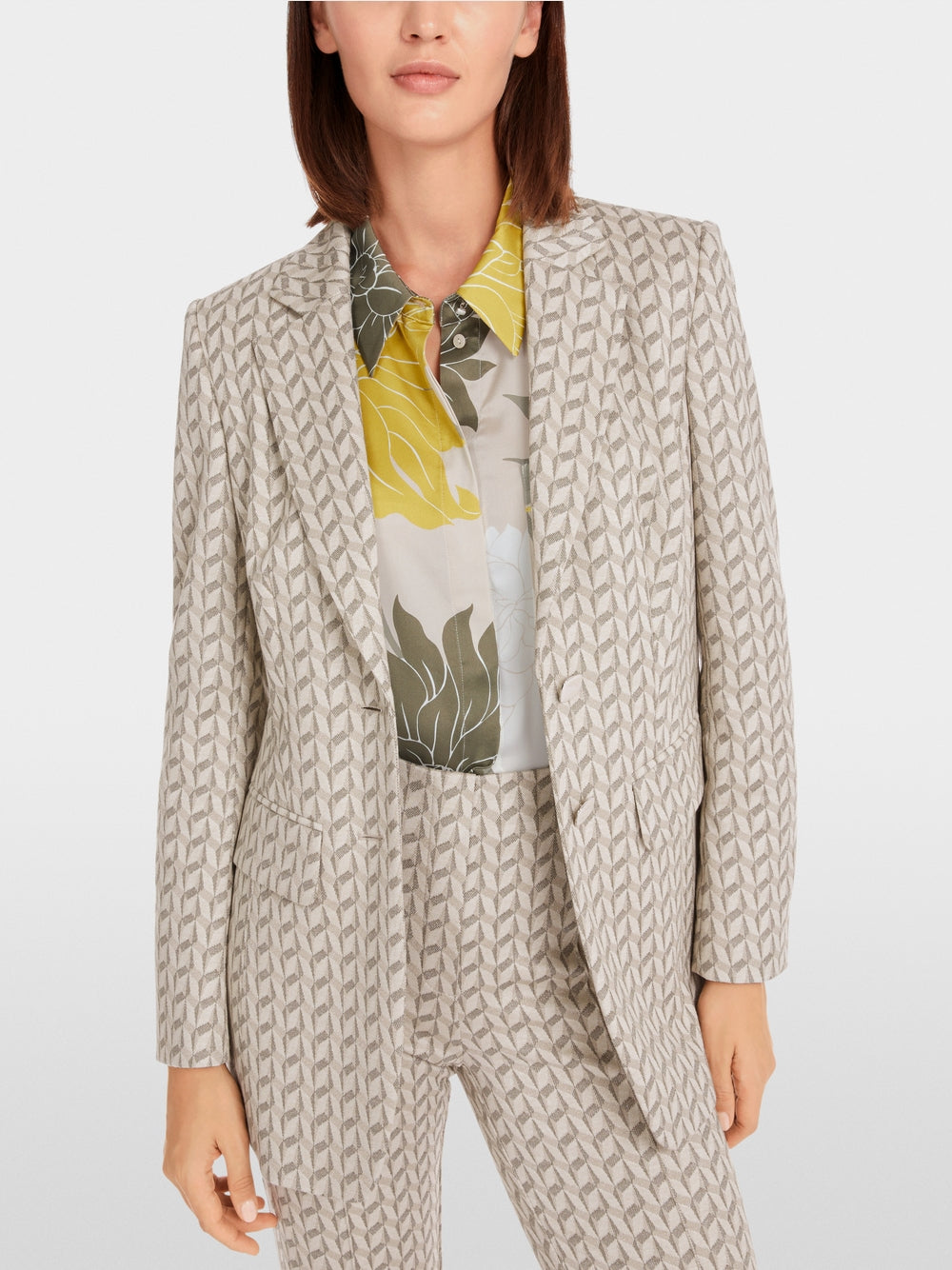 Marc Cain Pearl Blazer in graphic jersey jacquard