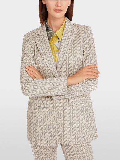 Marc Cain Pearl Blazer in graphic jersey jacquard