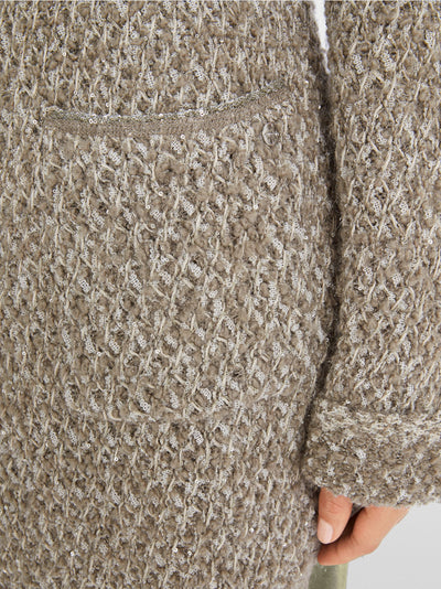 Marc Cain Sage Shimmering cardigan - knitted in Germany