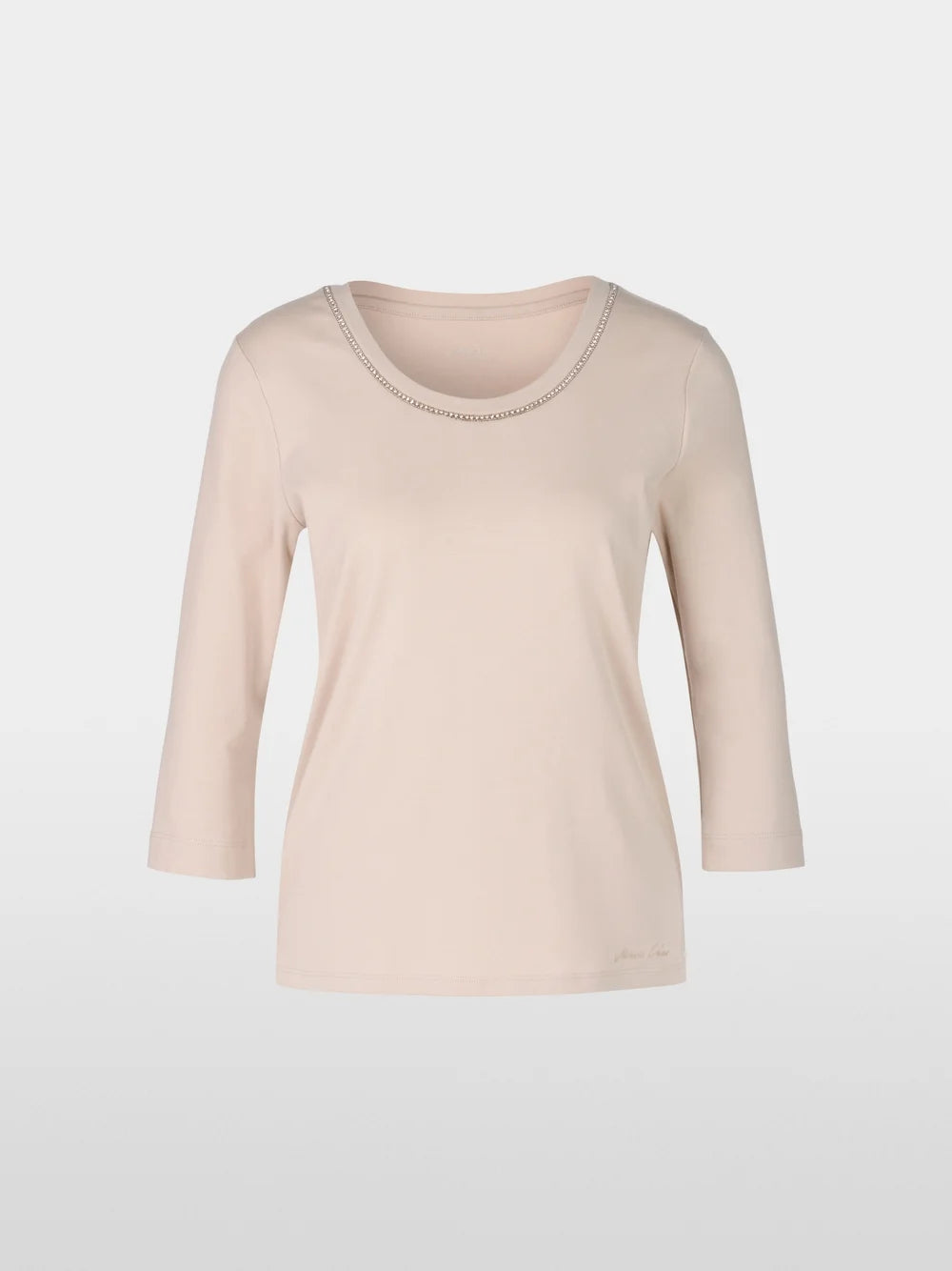 Marc Cain Deep Pearl T-shirt with pearl embellishment