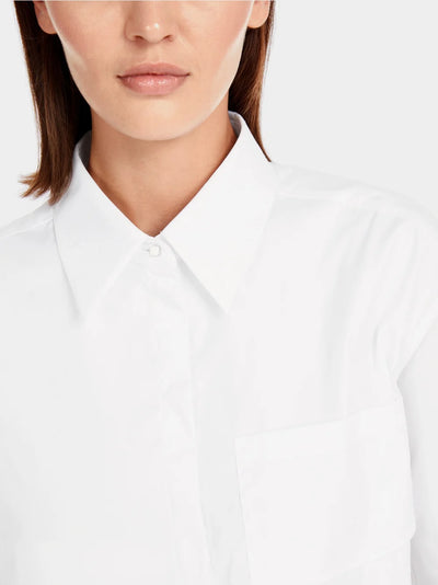 Marc Cain White Blouse with ruffles