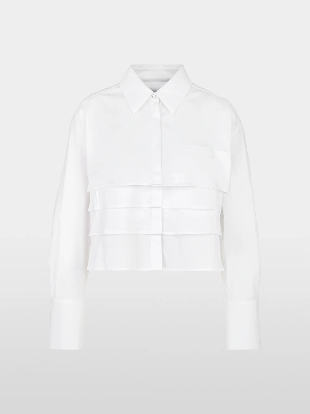 Marc Cain White Blouse with ruffles