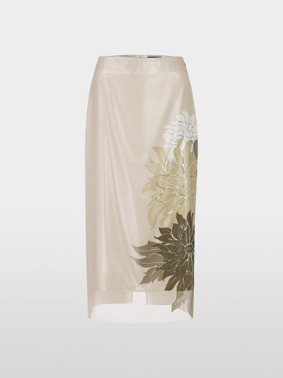 Marc Cain Deep Pearl Pencil skirt with floral pattern