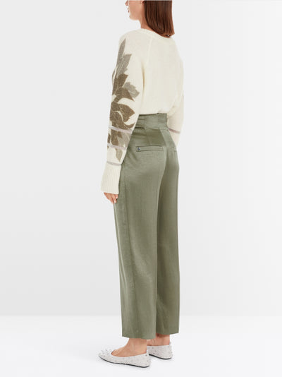 Marc Cain Sage Powder WELS satin trousers