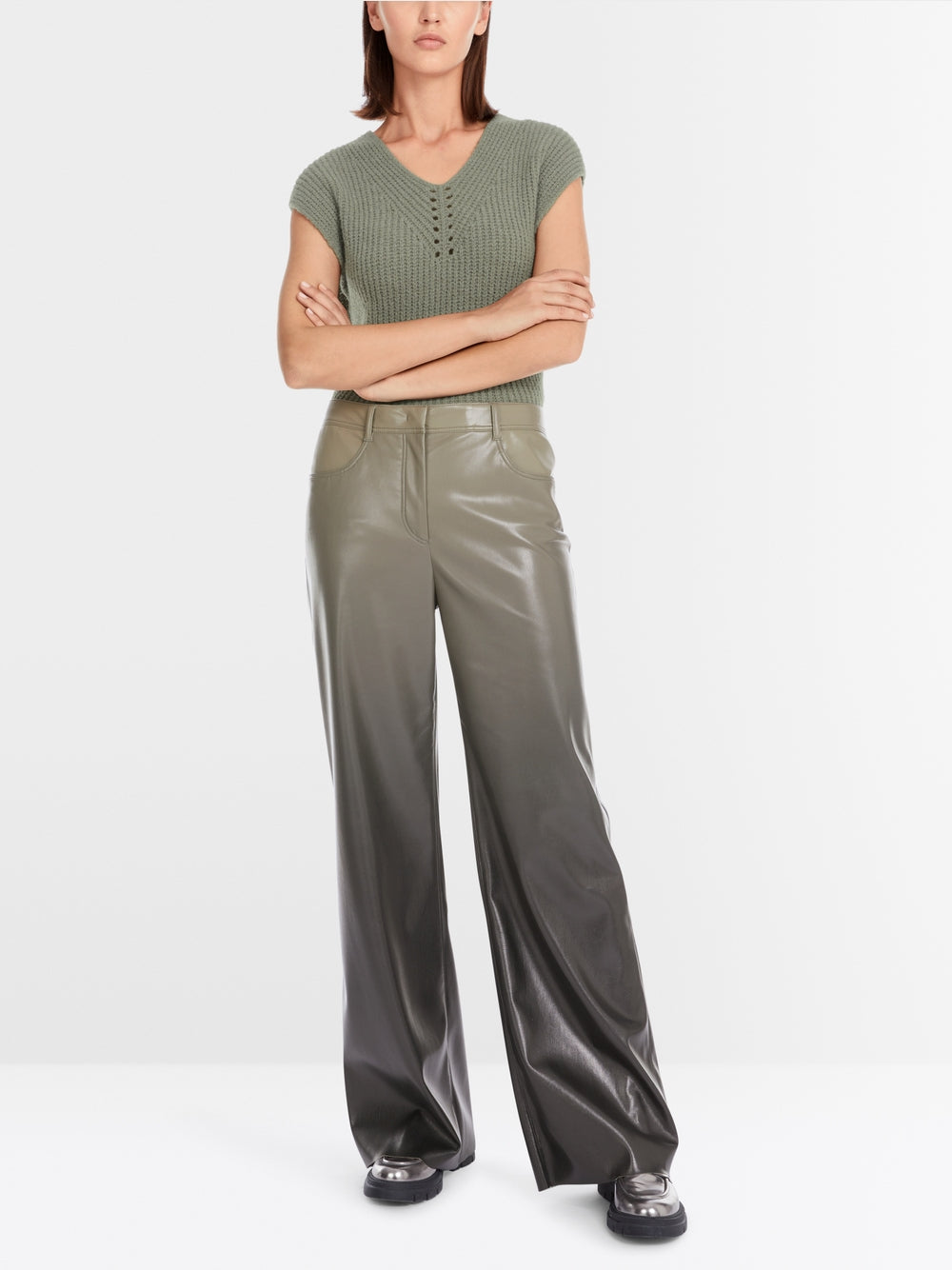 Marc Cain Ombre WARRI fun leather trousers