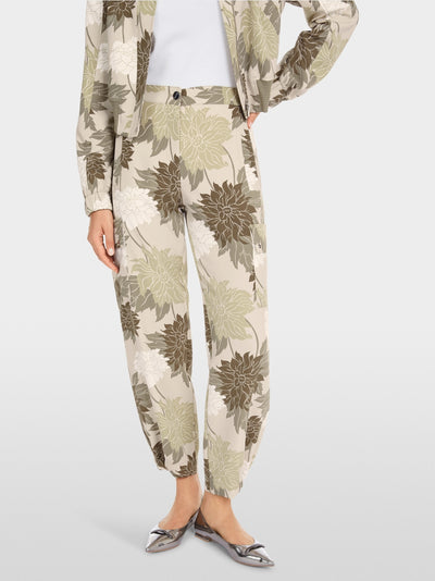 Marc Cain Sage Pearl RENTON cargo pants in floral design