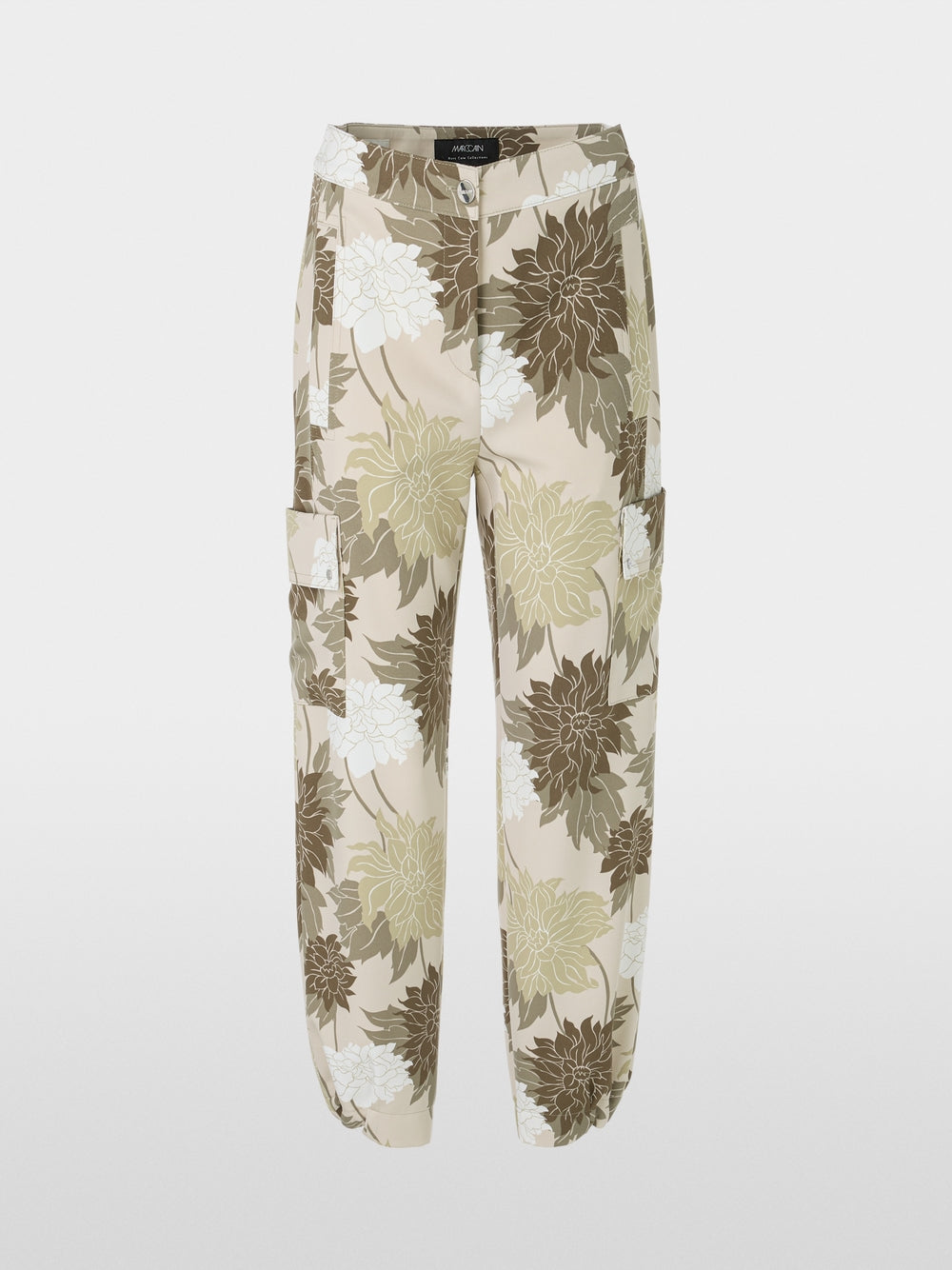 Marc Cain Sage Pearl RENTON cargo pants in floral design