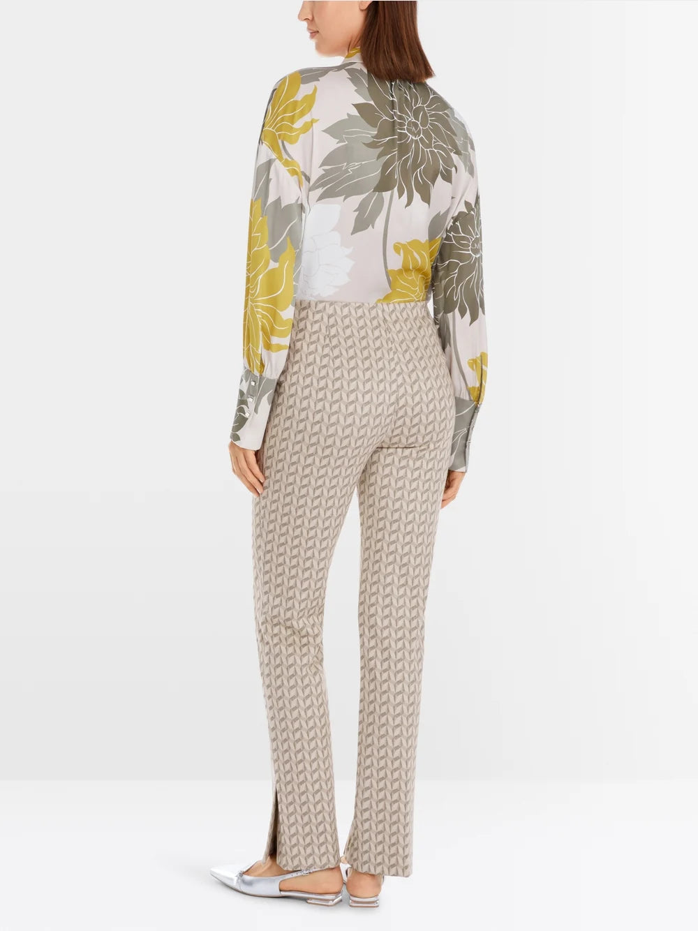 Marc Cain Pearl FATSA jersey jacquard trousers