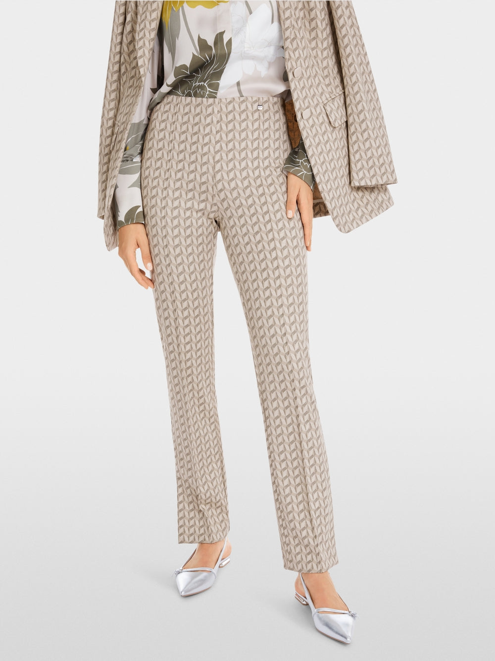 Marc Cain Pearl FATSA jersey jacquard trousers