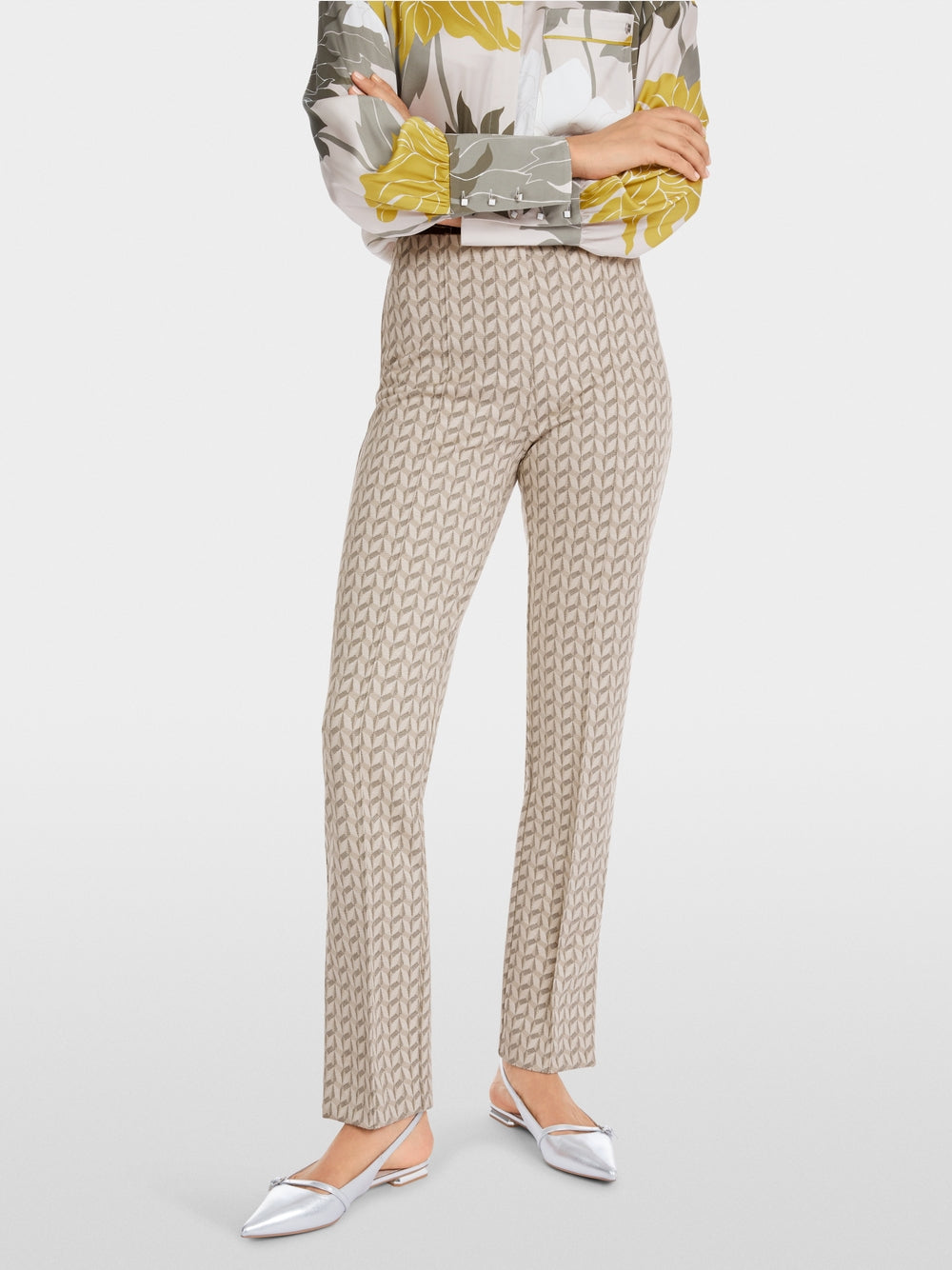 Marc Cain Pearl FATSA jersey jacquard trousers