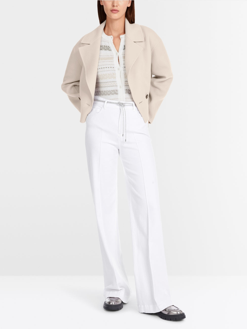 Marc Cain White WARRI Rethink Together wide jeans